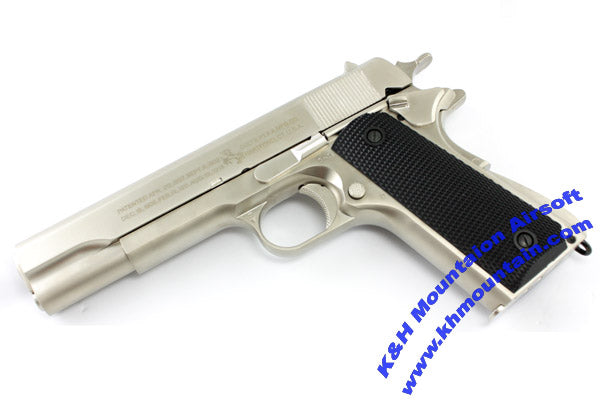Tercel M1911 Full Metal Gas Blowback Pistol (Silver)