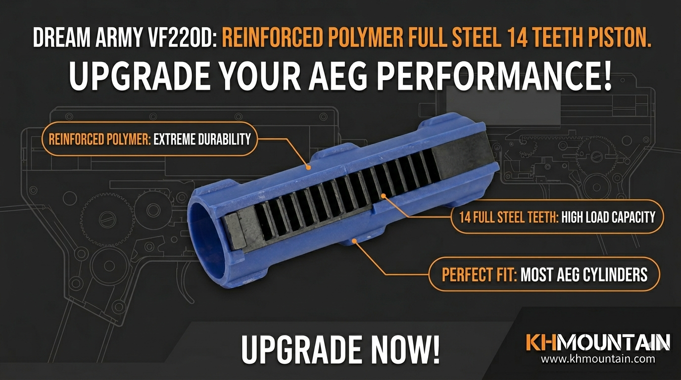 Dream Army Reinforced Polymer Full Steel 14 Teeth Piston