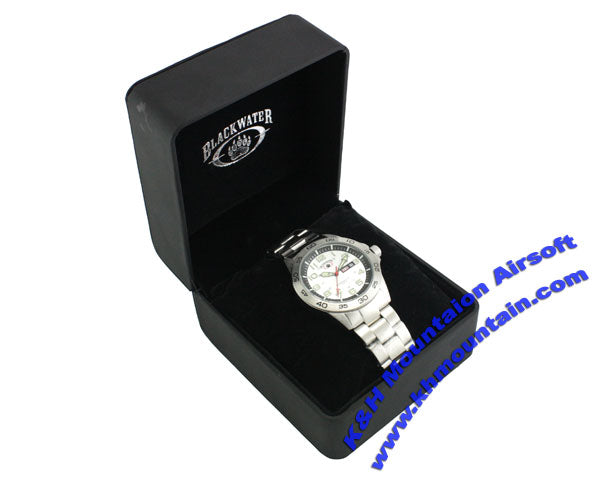 Blackwater Military Style Watch / Silver White