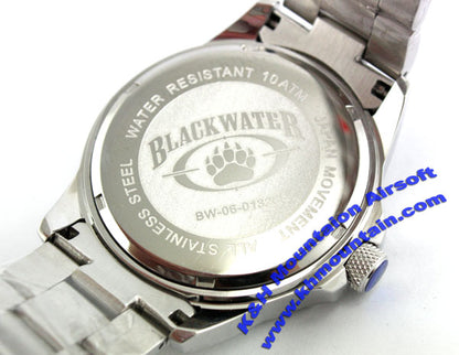 Blackwater Military Style Watch / Silver White