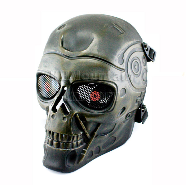 Termnator Style Light Weight Skull Mask with Mesh Goggle / DCP