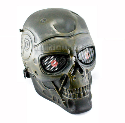 Termnator Style Light Weight Skull Mask with Mesh Goggle / DCP