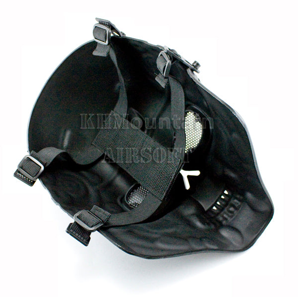 Termnator Style Light Weight Skull Mask with Mesh Goggle / Black
