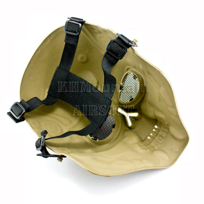 Termnator Style Light Weight Skull Mask with Mesh Goggle / DE