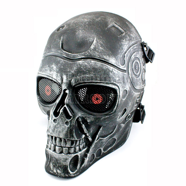 Termnator Style Light Weight Skull Mask with Mesh Goggle / SB