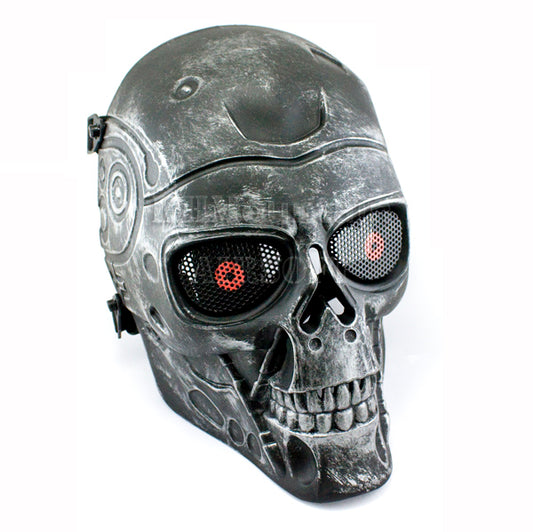 Termnator Style Light Weight Skull Mask with Mesh Goggle / SB