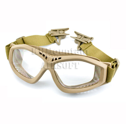 Dream Army Clear Glasses Goggles for FAST Helmet / DE