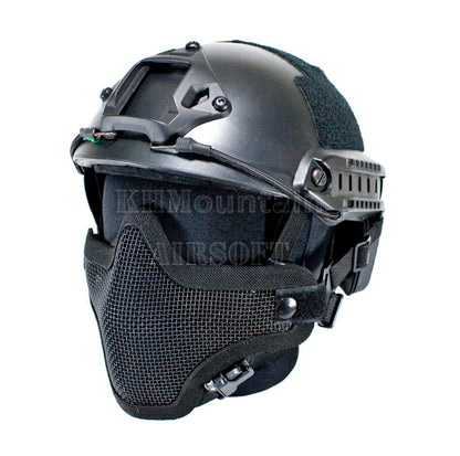 Dream Army Strike Steel Lower Face Mesh Mask for FAST Helmet /BK