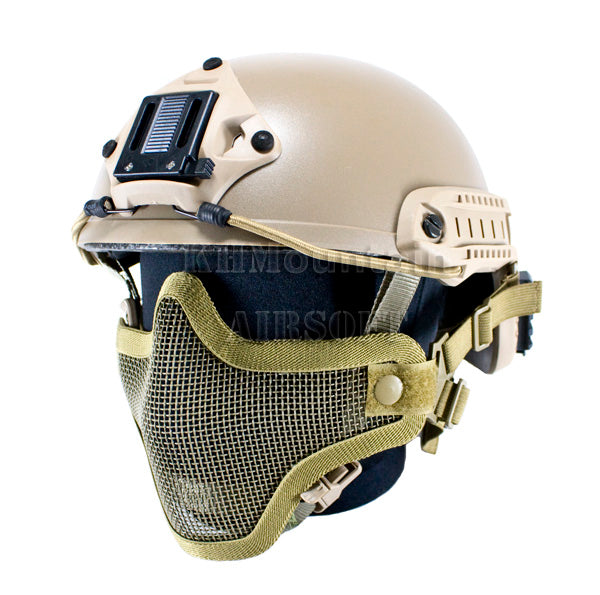 Dream Army Strike Steel Lower Face Mesh Mask for FAST Helmet /DE