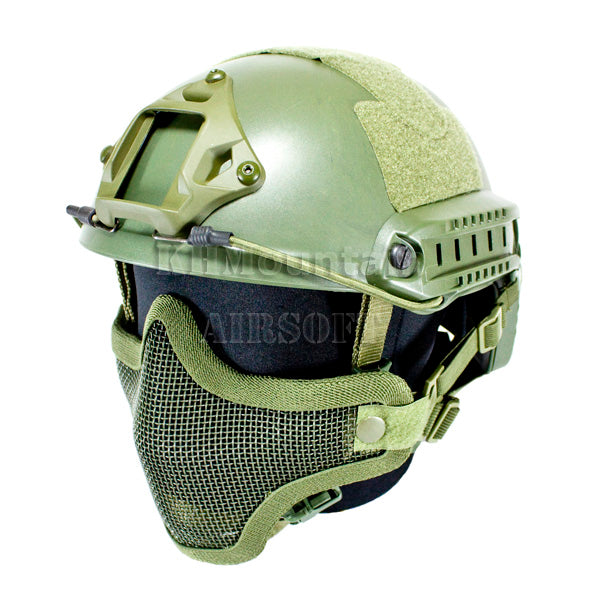 Dream Army Strike Steel Lower Face Mesh Mask for FAST Helmet /FG