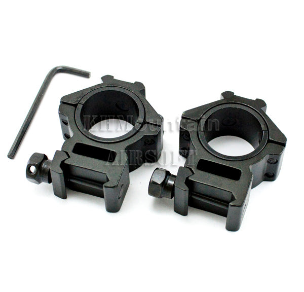 Dream Army 25/30mm High Scope Mount Rings for 20mm Rail System
