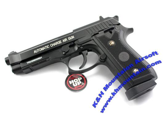 M92 Full Metal Semi and Full Auto GBB Pistol (WB103 - PT99) / BK